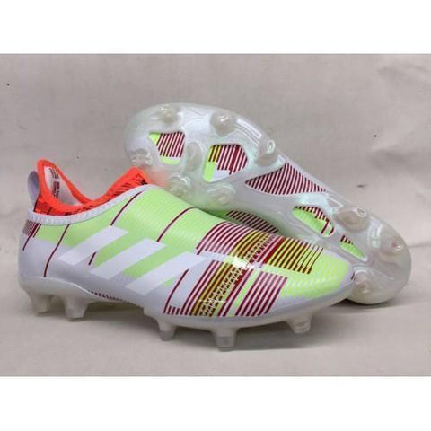 Adidas Glitch Skin 17 FG Soccer Shoes Grass Green Orange Grey - SocSports