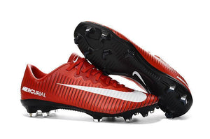 Nike Mercurial Vapor XI FG Soccer Cleats Red White Black - SocSports