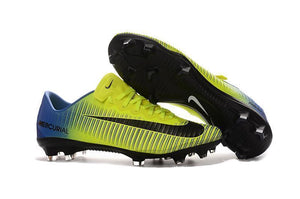Nike Mercurial Vapor XI FG Soccer Cleats Yellow Black Blue - SocSports