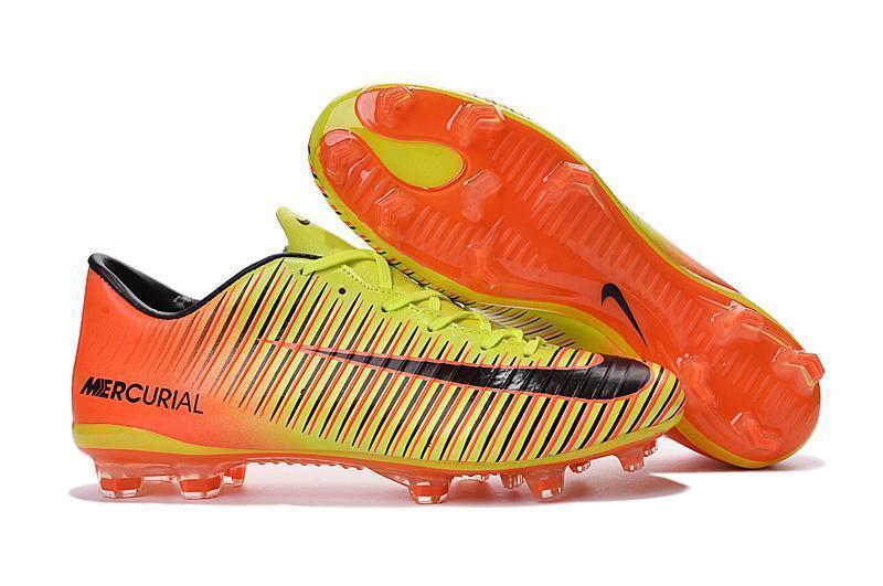 Nike Mercurial Vapor XI FG Soccer Cleats Orange Yellow - SocSports