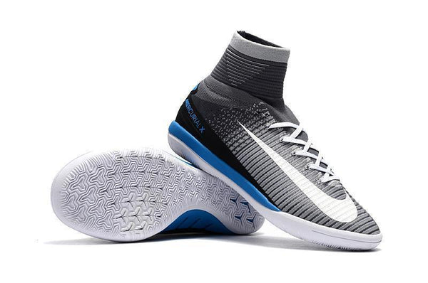 Nike MercurialX Proximo II DF IC Grey Pure Platinum Laser Blue White - SocSports