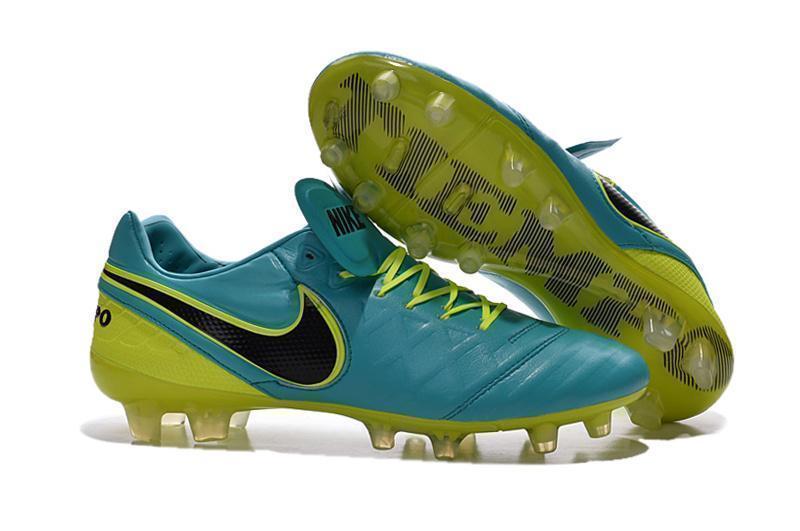 Nike Tiempo Legend VI FG Soccer Cleats Clear Jade Green Black - SocSports