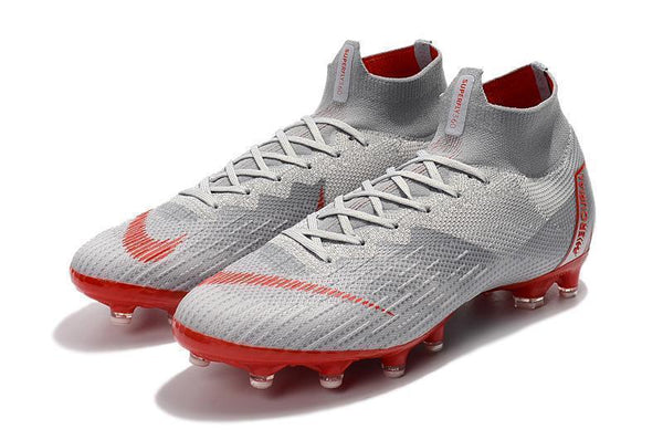NIKE Mercurial Superfly VI 360 Elite AG High Cut Silver Red - SocSports
