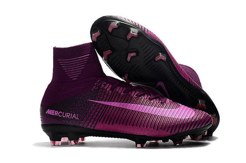 Nike Mercurial Superfly V FG Soccer Cleats Purple Pink Black - SocSports