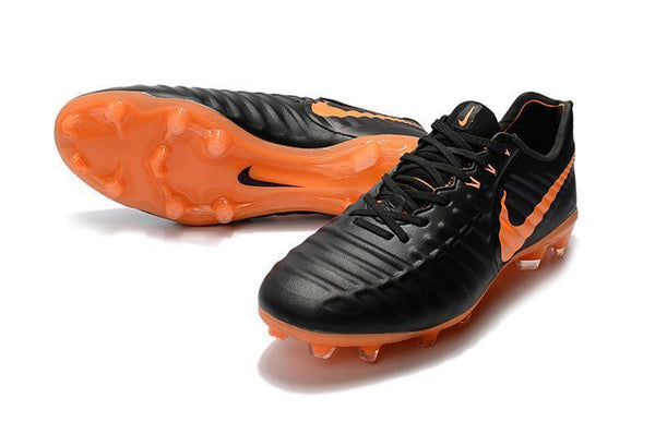 Nike Tiempo Legend VII FG Soccer Cleats Black Orange - SocSports