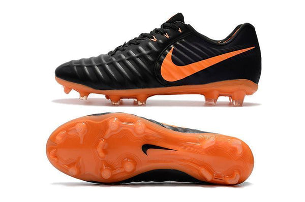 Nike Tiempo Legend VII FG Soccer Cleats Black Orange - SocSports