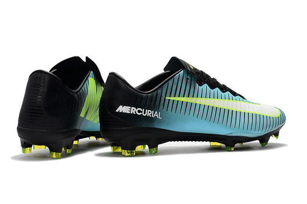 Nike Mercurial Vapor XI FG Soccer Cleats Blue Black Green - SocSports