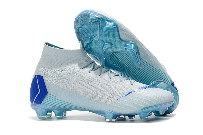 Nike Mercurial Superfly VI 360 Elite FG Soccer Cleats White Blue - SocSports