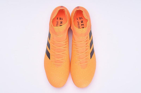 ADIDAS NEMEZIZ MESSI 18+ FIRM GROUND CLEATS ORANGE BLACK - SocSports