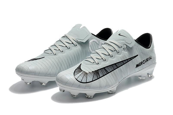 Nike Mercurial Vapor XI CR7 FG Soccer Cleats White Black - SocSports