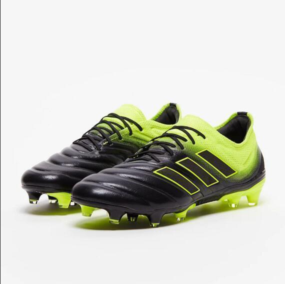 Adidas Copa 19.1 FG Black Yellow Green - SocSports
