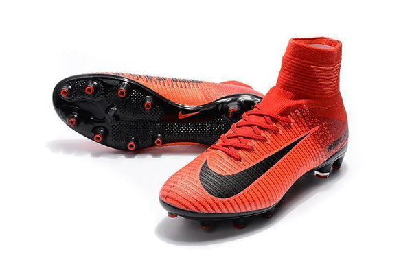 Nike Mercurial Superfly V AG Soccer Cleats University Red Black - SocSports