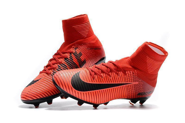 Nike Mercurial Superfly V AG Soccer Cleats University Red Black - SocSports