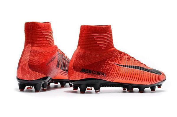 Nike Mercurial Superfly V AG Soccer Cleats University Red Black - SocSports