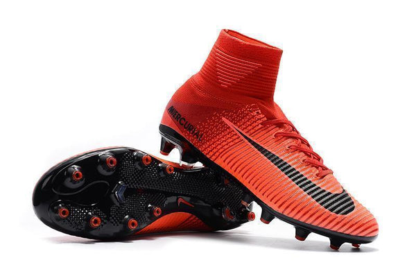 Nike Mercurial Superfly V AG Soccer Cleats University Red Black - SocSports