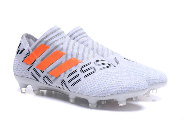 Adidas Nemeziz Messi 17+ 360 Agility FG Soccer Boots White Orange Grey - SocSports