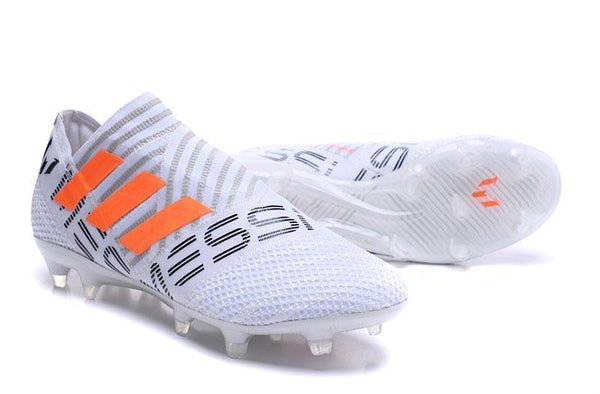 Adidas Nemeziz Messi 17+ 360 Agility FG Soccer Boots White Orange Grey - SocSports