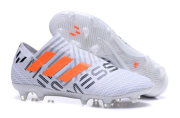 Adidas Nemeziz Messi 17+ 360 Agility FG Soccer Boots White Orange Grey - SocSports