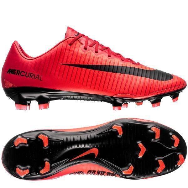 Nike Mercurial Vapor XI FG Soccer Cleats University Red Black - SocSports