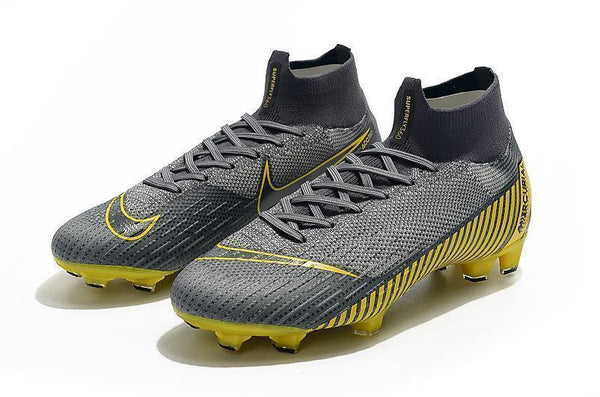 NIKE Mercurial Superfly VI 360 Elite FG Yellow Stripe Grey - SocSports
