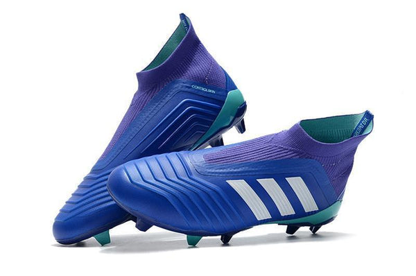 Adidas Predator 18+ FG Soccer Cleats Royal Blue Purple White - SocSports