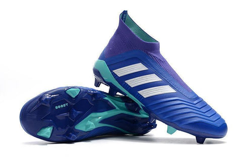 Adidas Predator 18+ FG Soccer Cleats Royal Blue Purple White - SocSports