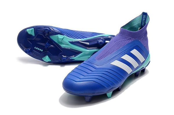 Adidas Predator 18+ FG Soccer Cleats Royal Blue Purple White - SocSports