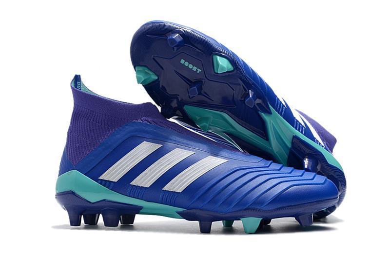 Adidas Predator 18+ FG Soccer Cleats Royal Blue Purple White - SocSports