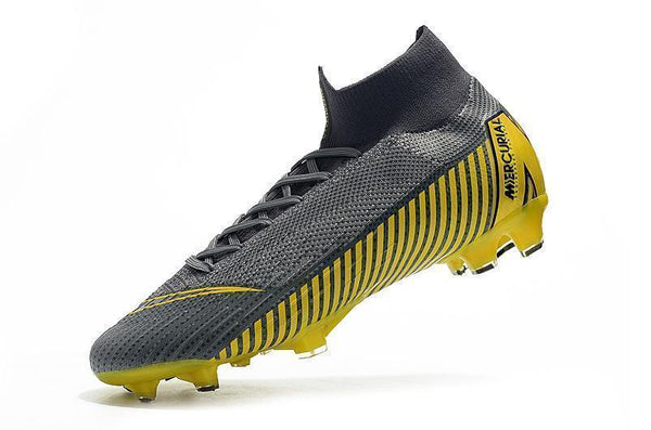 NIKE Mercurial Superfly VI 360 Elite FG Yellow Stripe Grey - SocSports