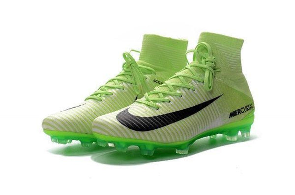 Nike Mercurial Superfly V FG Soccer Cleats Fluorescent Green Black - SocSports