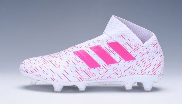 Adidas Nemeziz 18+ FG White Pink no Lace - SocSports