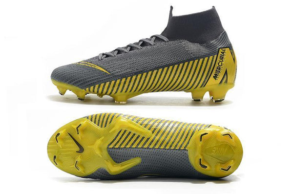 NIKE Mercurial Superfly VI 360 Elite FG Yellow Stripe Grey - SocSports