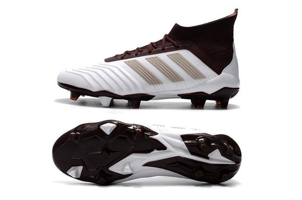 Adidas Predator 18.1 FG Soccer Cleats White Red Wine Gold - SocSports