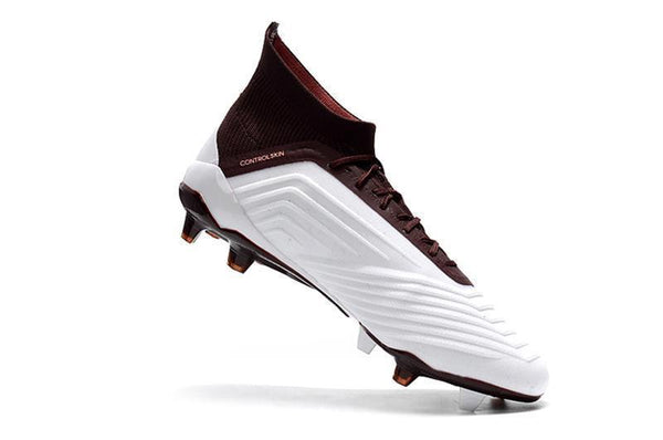 Adidas Predator 18.1 FG Soccer Cleats White Red Wine Gold - SocSports