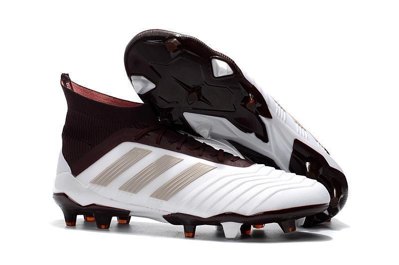 Adidas Predator 18.1 FG Soccer Cleats White Red Wine Gold - SocSports