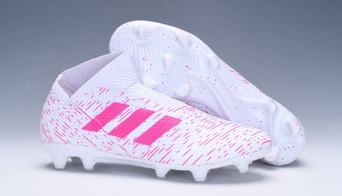 Adidas Nemeziz 18+ FG White Pink no Lace - SocSports