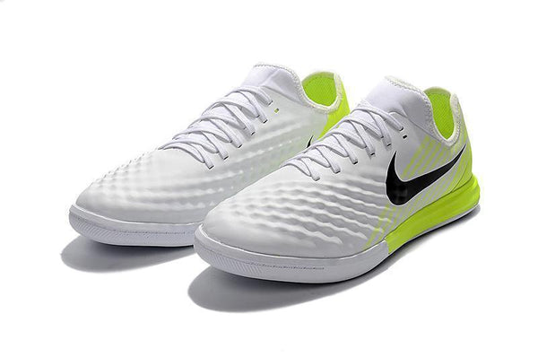 Nike MagistaX Finale II IC Soccer Shoes White Black Volt - SocSports