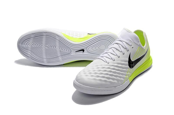 Nike MagistaX Finale II IC Soccer Shoes White Black Volt - SocSports