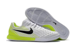 Nike MagistaX Finale II IC Soccer Shoes White Black Volt - SocSports
