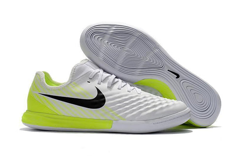 Nike MagistaX Finale II IC Soccer Shoes White Black Volt - SocSports