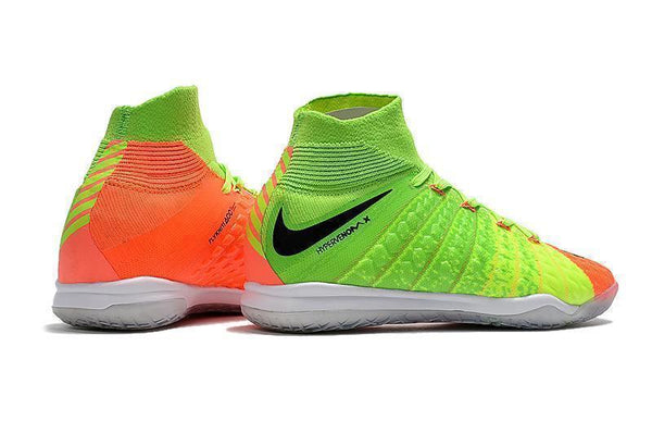 Nike HypervenomX Proximo II DF Indoor Soccer Shoes Green Black Orange - SocSports