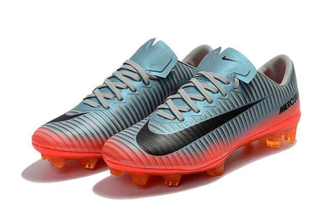 Nike Mercurial Vapor XI CR7 FG Soccer Cleats Cool Grey Orange - SocSports