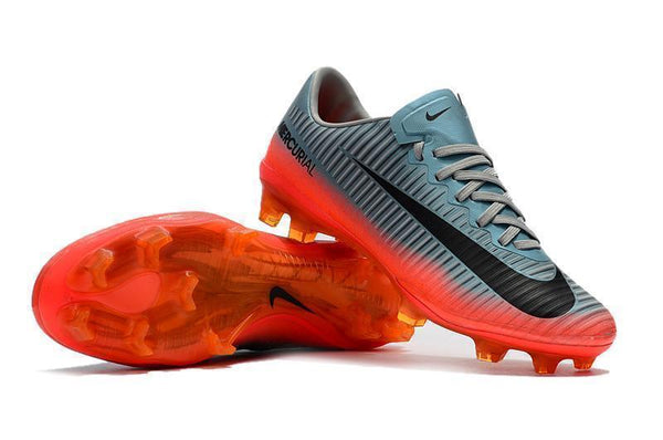 Nike Mercurial Vapor XI CR7 FG Soccer Cleats Cool Grey Orange - SocSports