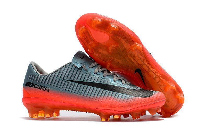 Nike Mercurial Vapor XI CR7 FG Soccer Cleats Cool Grey Orange - SocSports