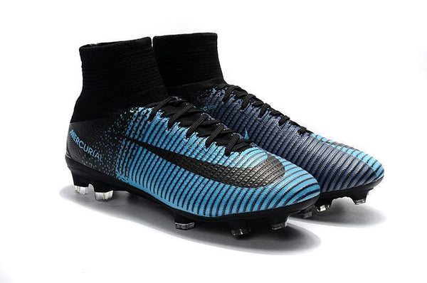 Nike Mercurial Superfly V FG Soccer Cleats Blue Black - SocSports