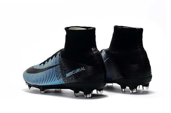 Nike Mercurial Superfly V FG Soccer Cleats Blue Black - SocSports