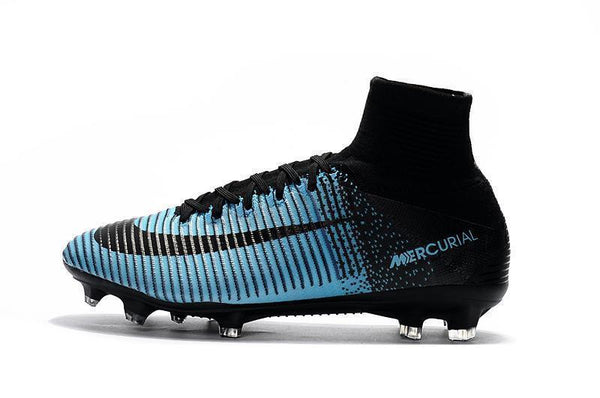 Nike Mercurial Superfly V FG Soccer Cleats Blue Black - SocSports