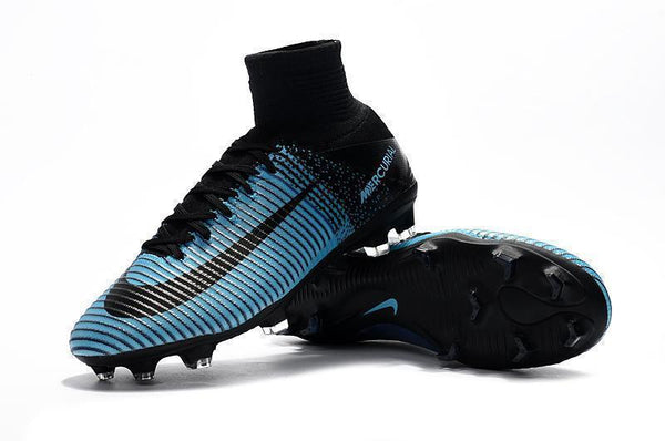 Nike Mercurial Superfly V FG Soccer Cleats Blue Black - SocSports