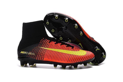 Nike Mercurial Superfly V AG Soccer Cleats Total Crimson Black Pink - SocSports