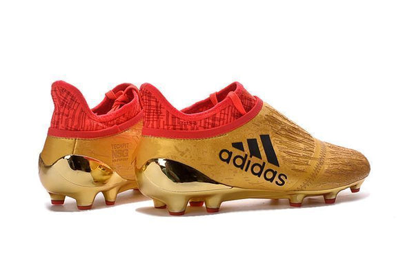 Adidas X 16+ Purechaos FG/AG Soccer Cleats Metallic Gold Red - SocSports